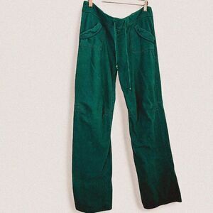 Omgirl Green Low-Rise Mini Flare Beaded Joggers y2k boho (Size L)